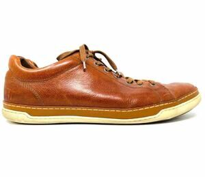 Allen Edmonds Size 13 Cognac Lace-Up Leather Men's Sneakers- Men's
